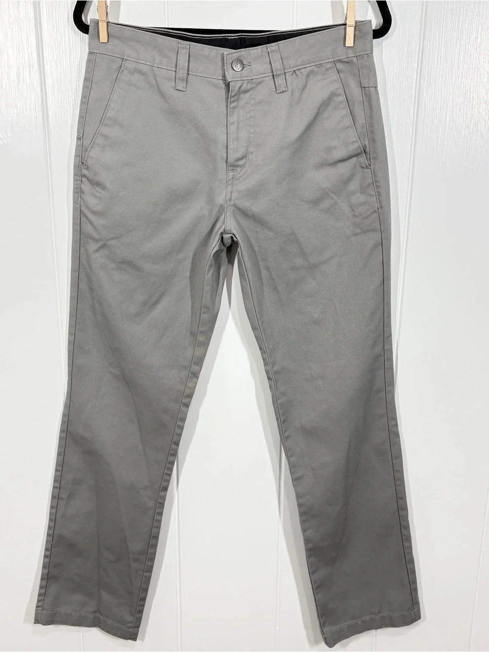 Volcom Men’s Gray Slim Tapered Chino Pants Size 30
